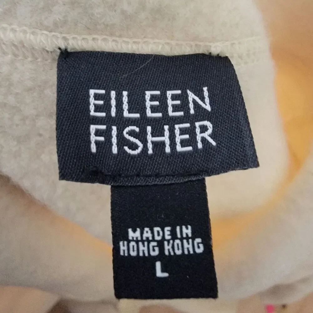 Eileen Fisher Wool Boucle Jacket Blazer – Women’s Size L | Neutral Cream Tan